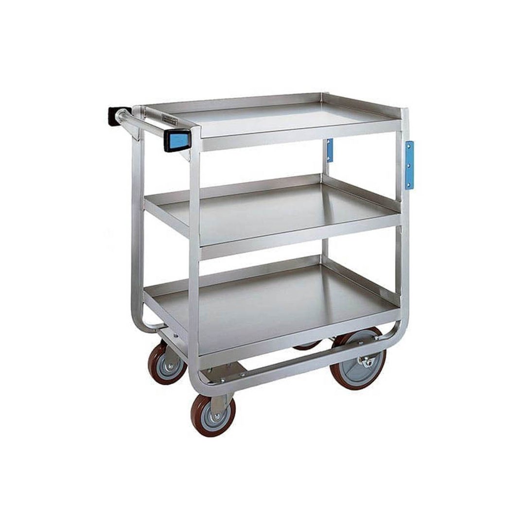 Lakeside 939 Tough Transport Stainless Steel 3-Shelf Utility Cart -33" x 19-3/4" x 34-1/4"