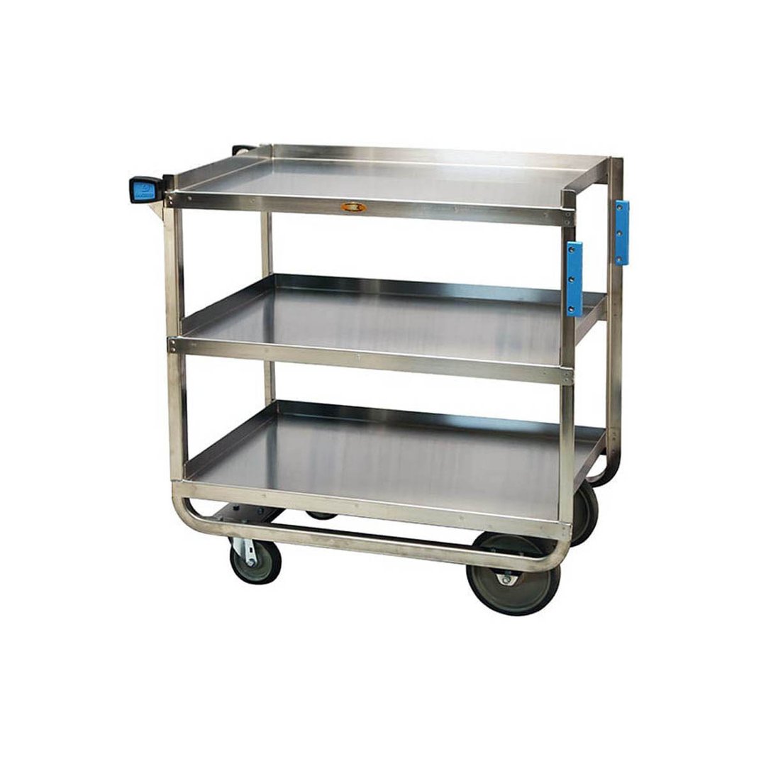 Lakeside 954 Tough Transport Stainless Steel 3-Shelf Utility Cart - 48" x 25-3/4" x 37-3/8"