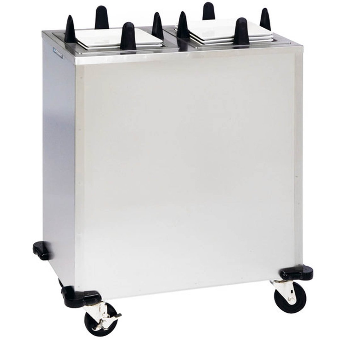 Lakeside S5212 Mobile 2-Stack Dish Dispenser For Square Plates w/ 12" Dish Size, Unheated