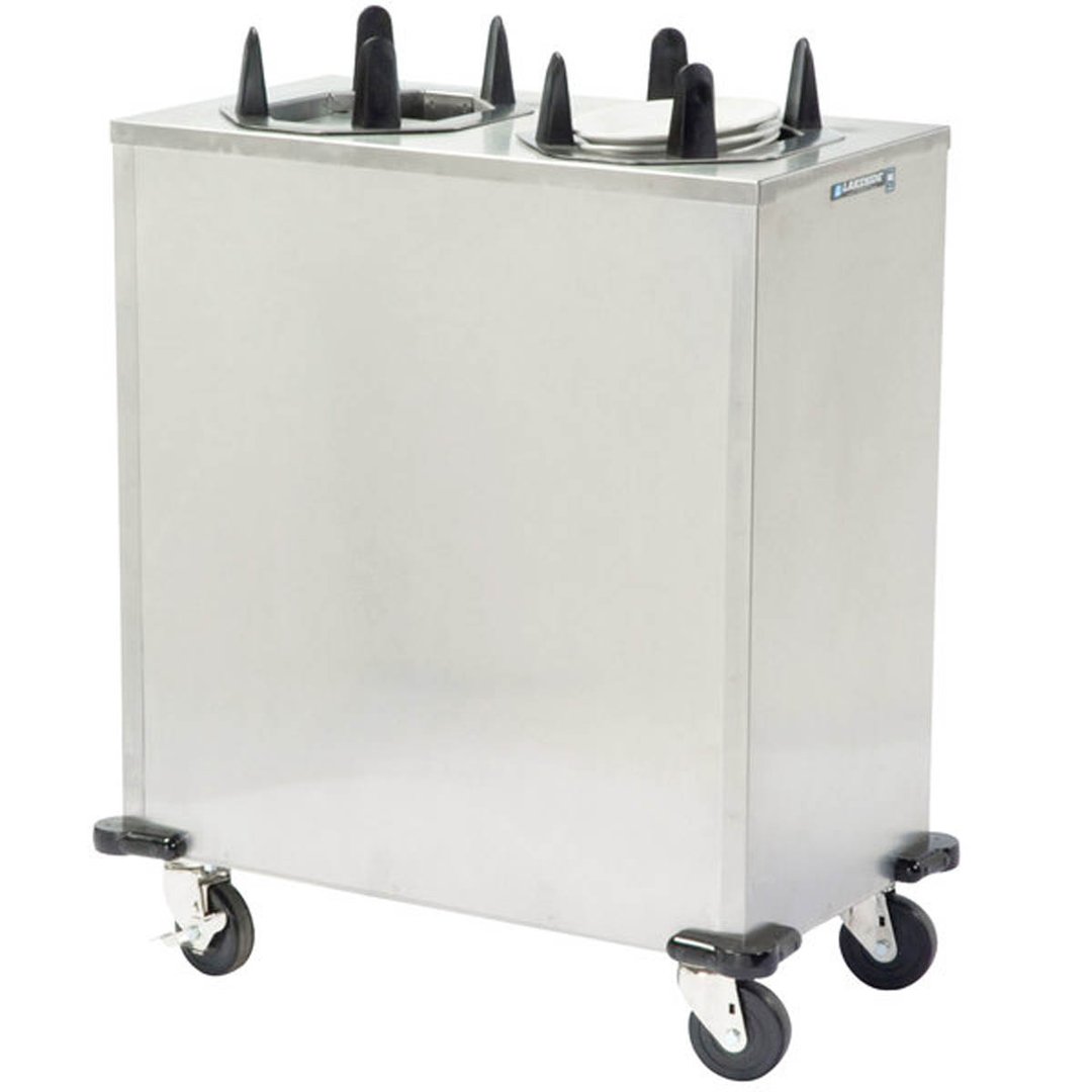 Lakeside V5212 Mobile 2-Stack Dish Dispenser For Oval Plates w/ 9.25"x13.5" Dish Size, Unheated