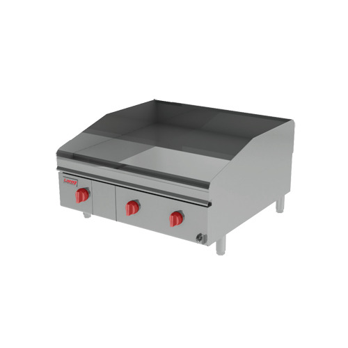 Lang 248ZTD 48" Countertop Gas Griddle, Snap-Action Thermostats, 1" Steel Plate, 140.000 BTU