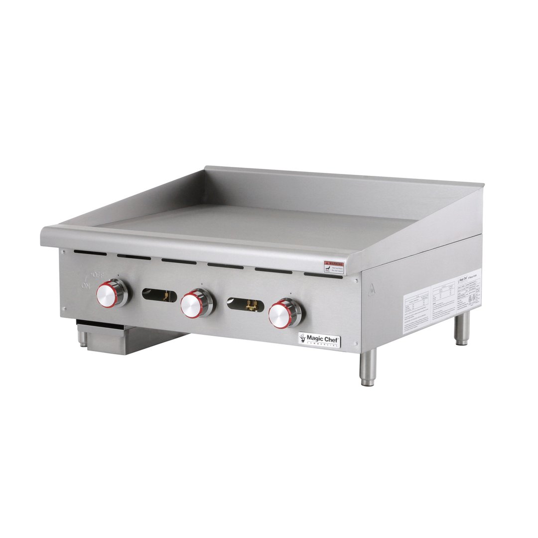 Magic Chef MCCMG36A 36" Countertop Manual Gas Griddle, 1" Steel Plate, 102.000 BTU
