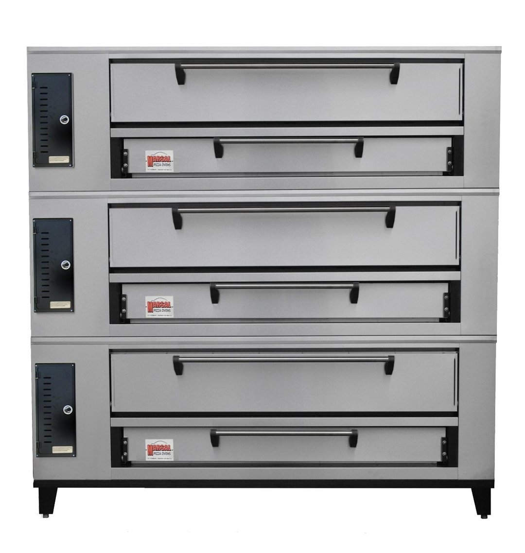 Marsal SD-660 TRIPLE 80" Gas Pizza Deck Oven, Triple Deck