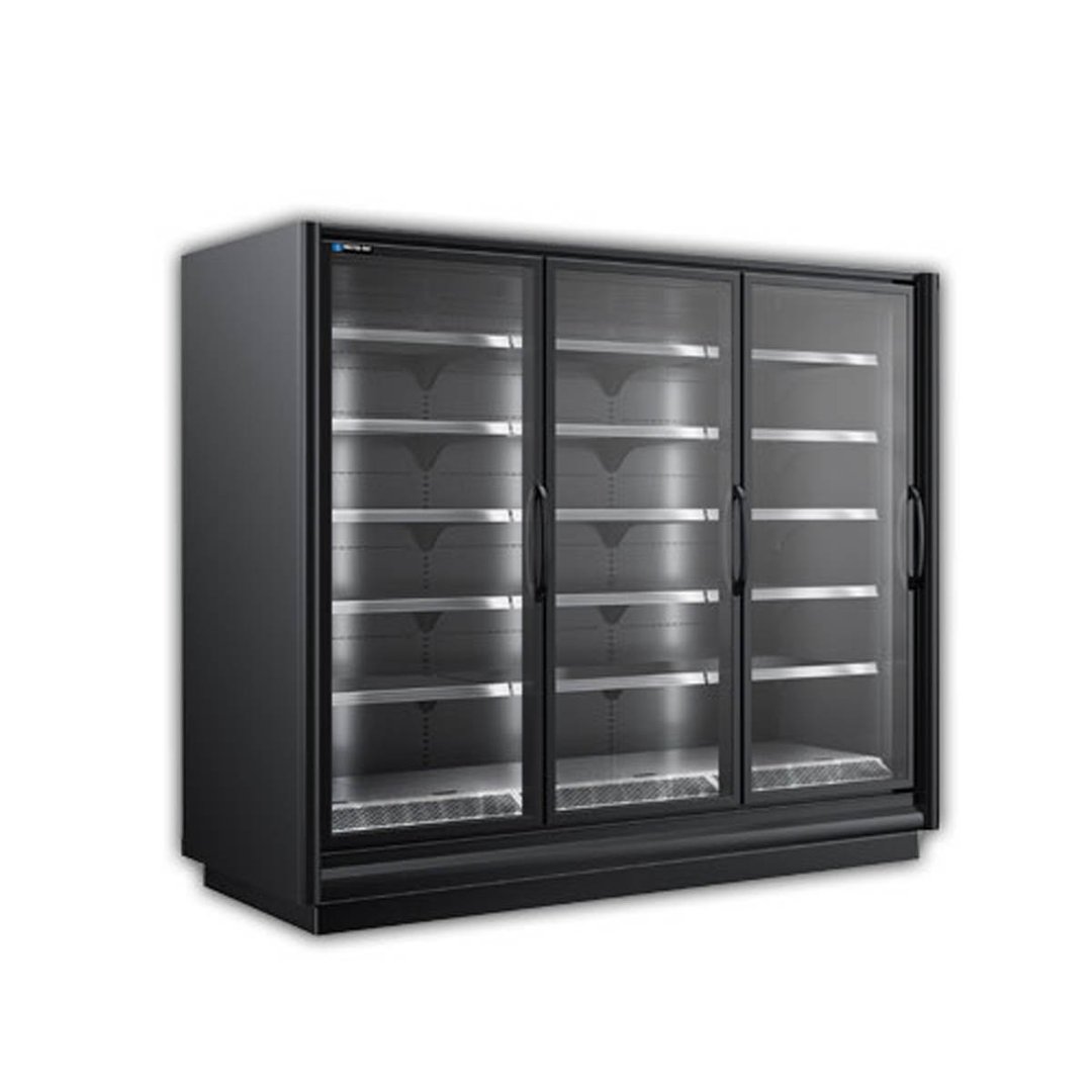 Master-Bilt BEL-3-30 92" 3 Glass Door Merchandiser Freezer in Black, Remote, 80.6 cu. ft.