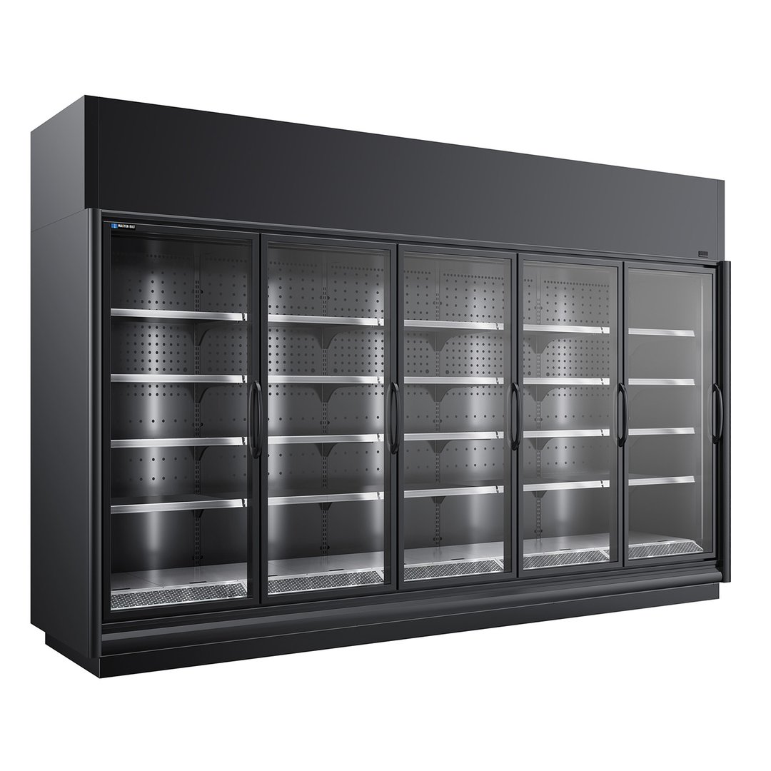 Master-Bilt BEM-5-30CP 158" 5-Section Self-Contained Merchandiser Refrigerator, in Black, 133.7 cu. ft.