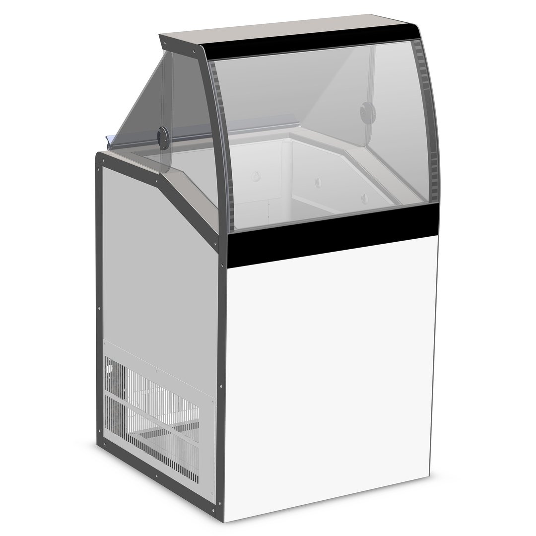 Master-Bilt DD-26LCG 27" Low Curved Glass Ice Cream Dipping Cabinet