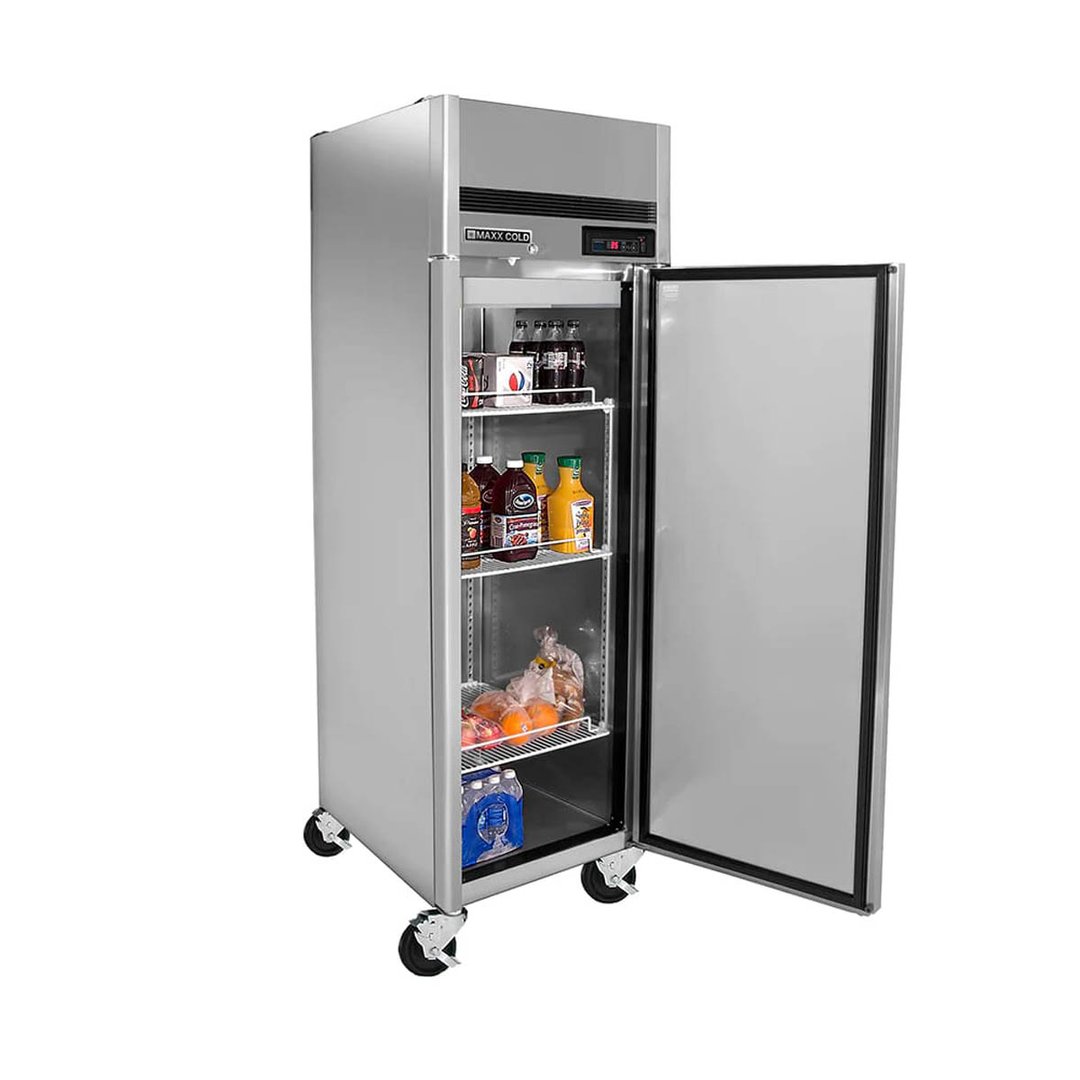 Maxx Cold MCRT-23FDHC 27" One Section Reach-In Refrigerator w/ Solid Door, Top Mount, Stainless Steel, 19 cu. ft