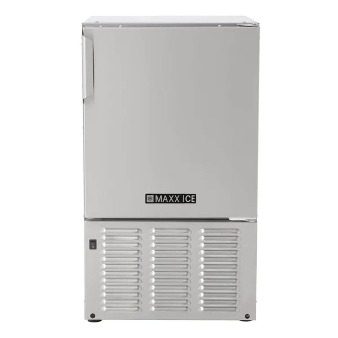 Maxx Ice MMAR25S 14" Air Cooled Crescent 25 lb Undercounter Ice Machine with 12 lb Bin, Stainless