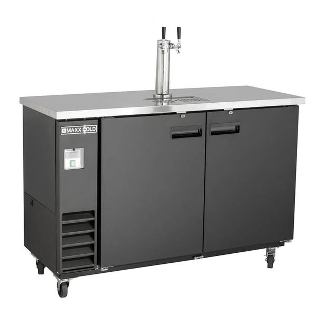 Maxx Cold MXBD60-1BHC 61" Draft Beer Cooler w/ 2 Kegs, 14.2 cu. ft., 1 Dual-Tap Tower