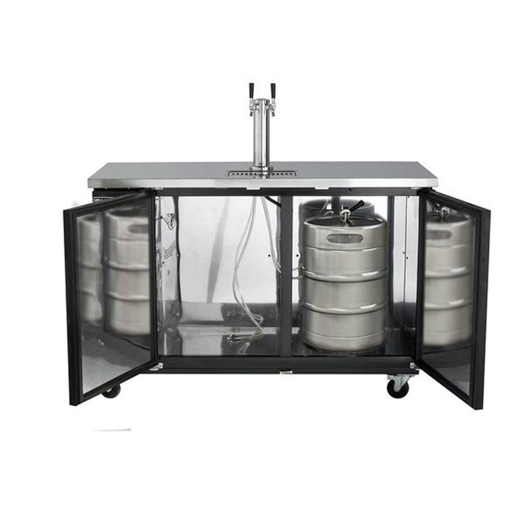 Maxx Cold MXBD60-1BHC 61" Draft Beer Cooler w/ 2 Kegs, 14.2 cu. ft., 1 Dual-Tap Tower