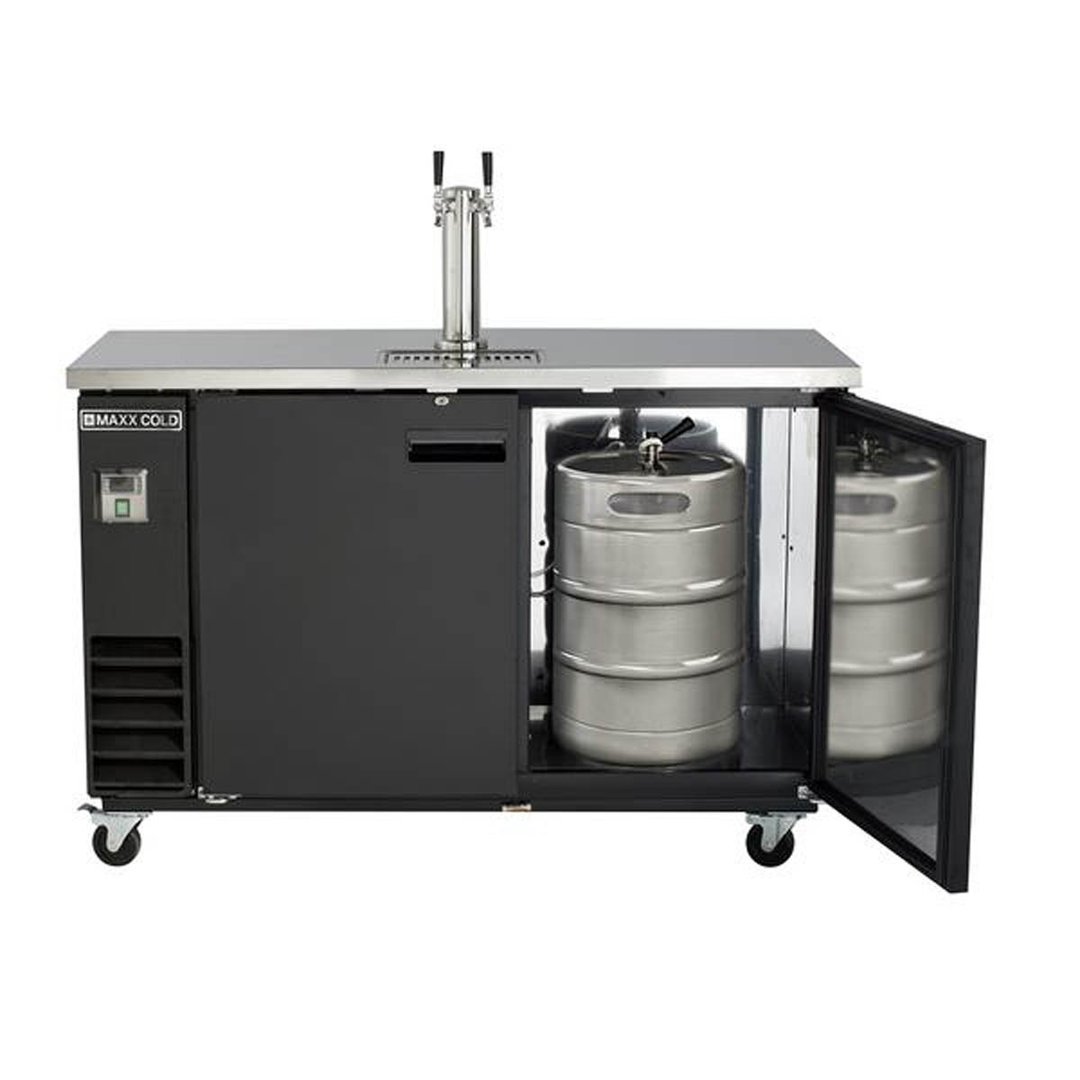 Maxx Cold MXBD60-1BHC 61" Draft Beer Cooler w/ 2 Kegs, 14.2 cu. ft., 1 Dual-Tap Tower
