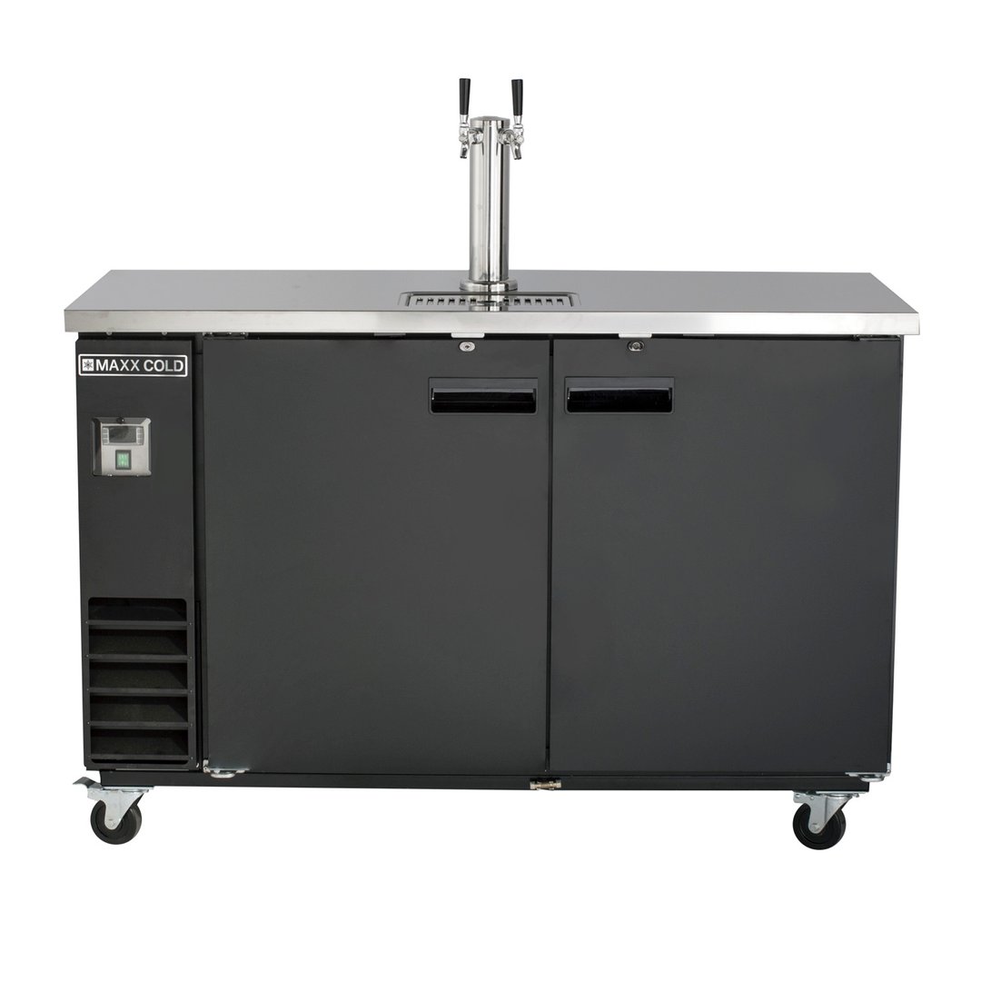 Maxx Cold MXBD60-1BHC 61" Draft Beer Cooler w/ 2 Kegs, 14.2 cu. ft., 1 Dual-Tap Tower