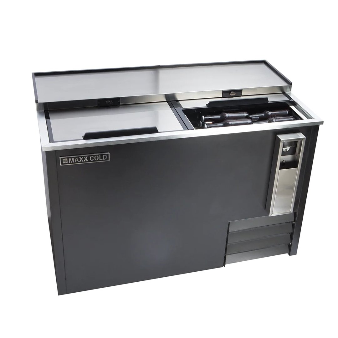 Maxx Cold MXCR50BHC 49" X-Series Bottle Cooler w/ 14.0 cu. ft., Side-Mounted Compressor