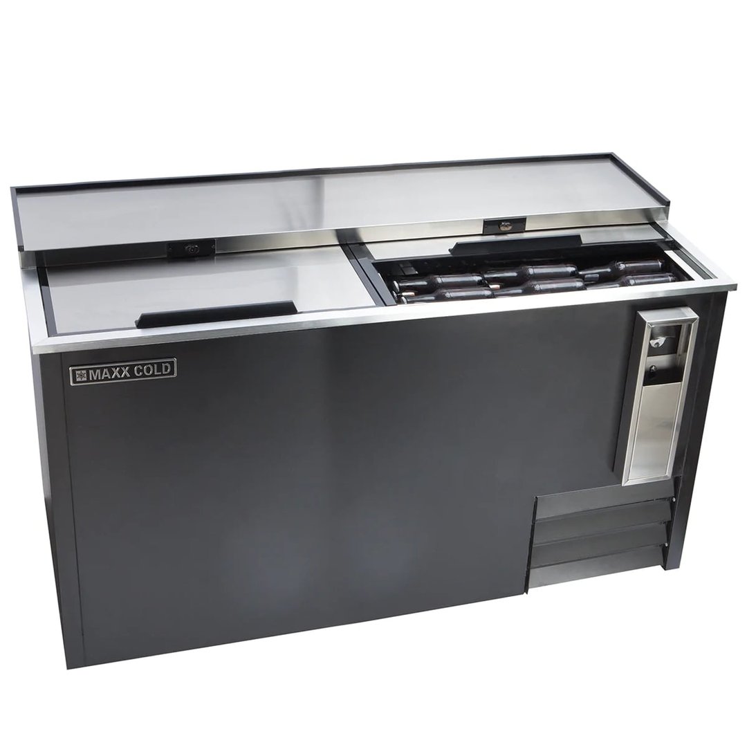 Maxx Cold MXCR65BHC 64" X-Series Bottle Cooler w/ 17.0 cu. ft., Side-Mounted Compressor