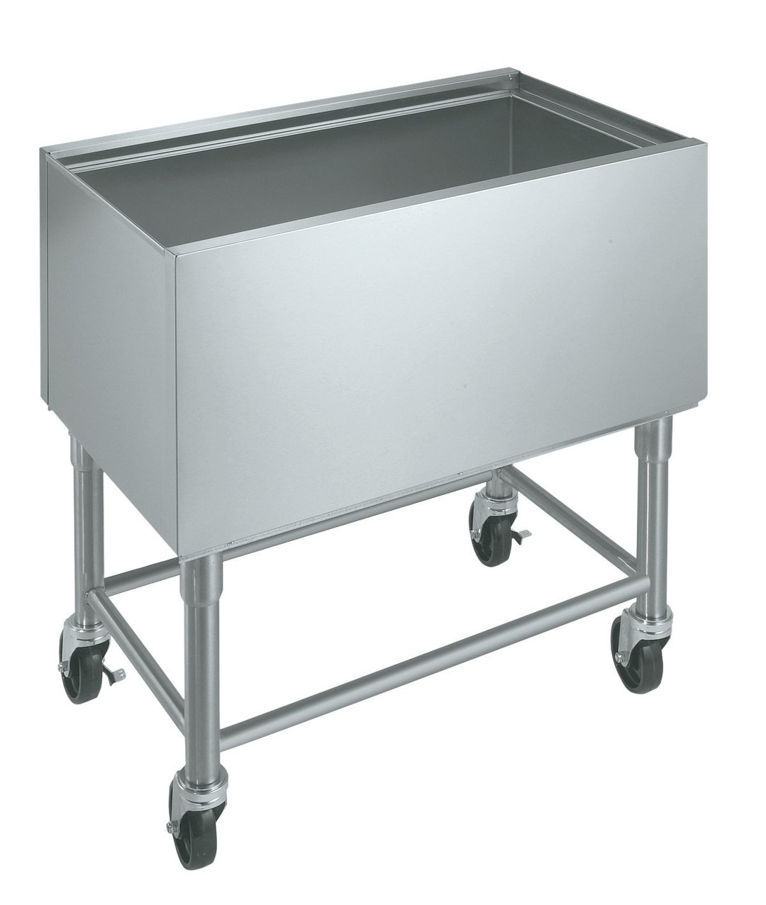 Krowne MB-1836 Stainless Steel Mobile Ice Bin, 116 lb, Silver