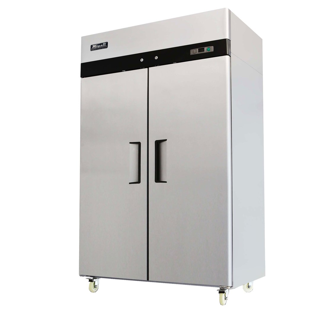 Migali C-2R-HC 51" Two Section Reach-In Refrigerator w/ 2 Solid Doors, Top Mount, 43 cu. ft.