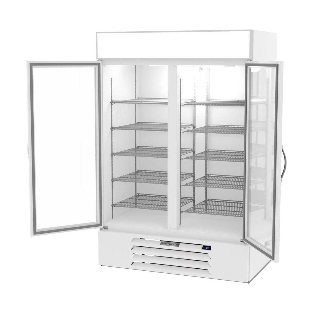 Beverage-Air MMF49HC-1-W 52" 2 Glass Door Merchandiser Freezer in White, 46.2 cu. ft.