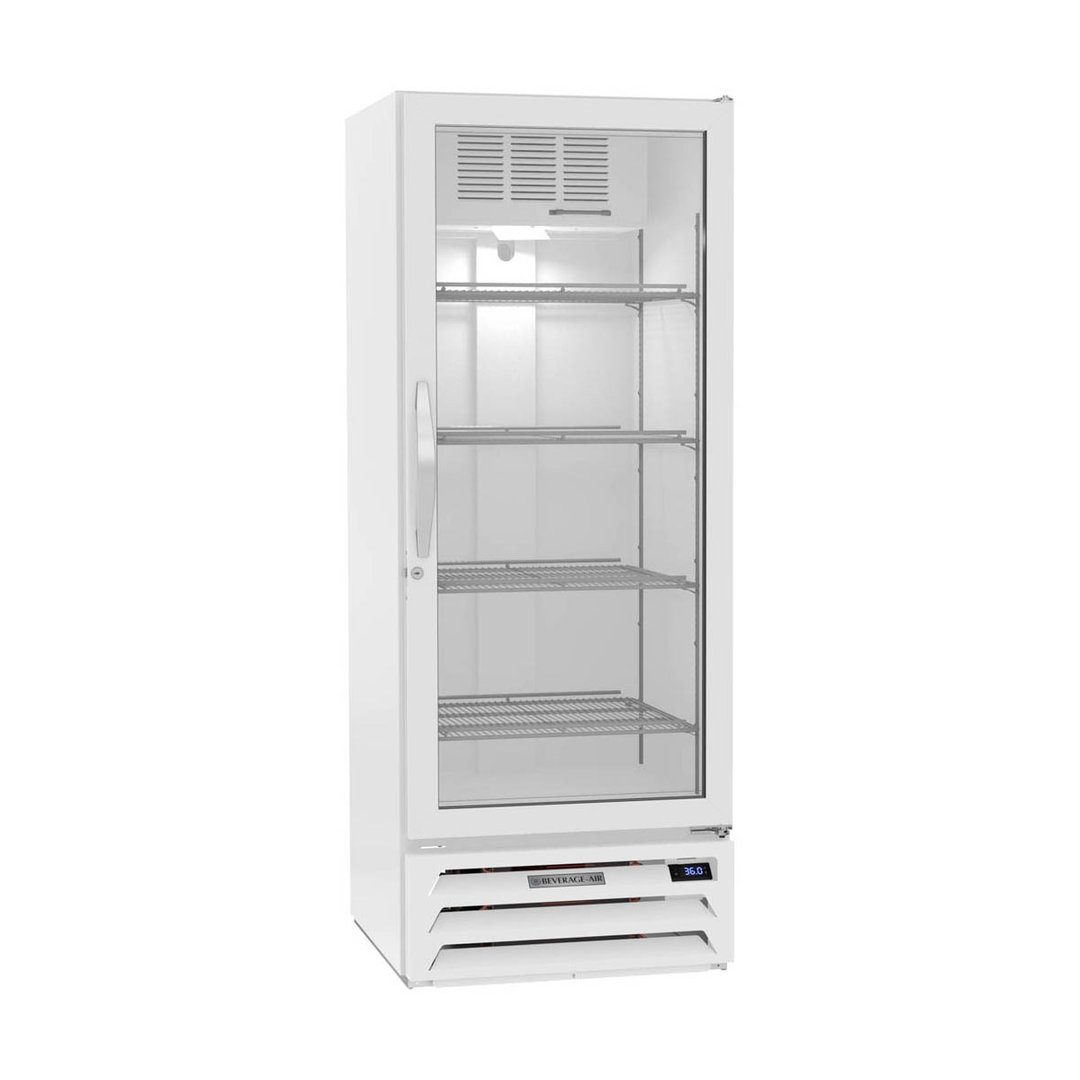 Beverage Air MMR12HC-1-W 24" One Glass Door Merchandiser Refrigerator in White, 12 cu. ft. 