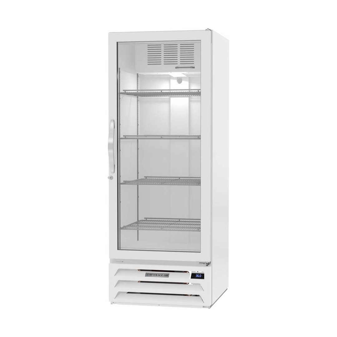 Beverage Air MMR12HC-1-W 24" One Glass Door Merchandiser Refrigerator in White, 12 cu. ft. 