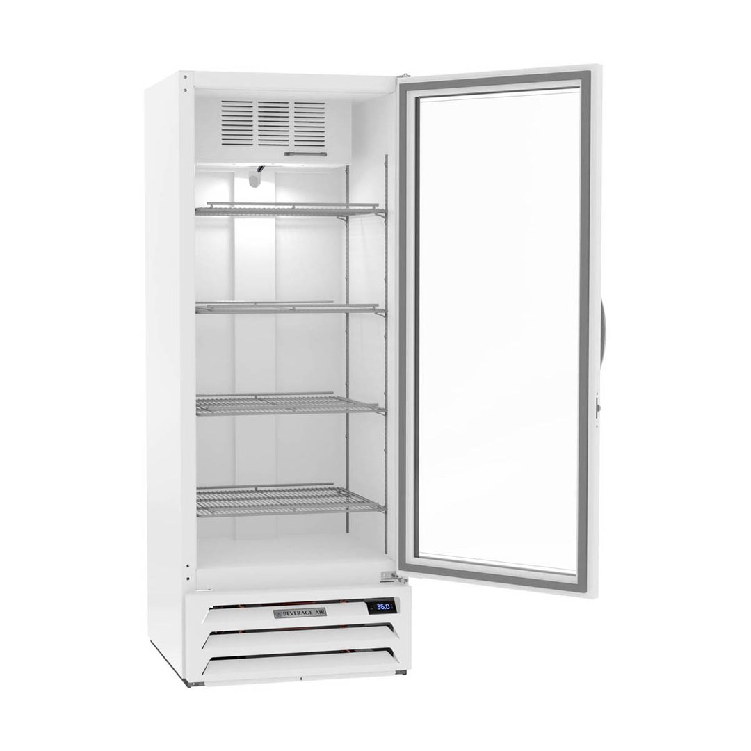 Beverage Air MMR12HC-1-W 24" One Glass Door Merchandiser Refrigerator in White, 12 cu. ft. 