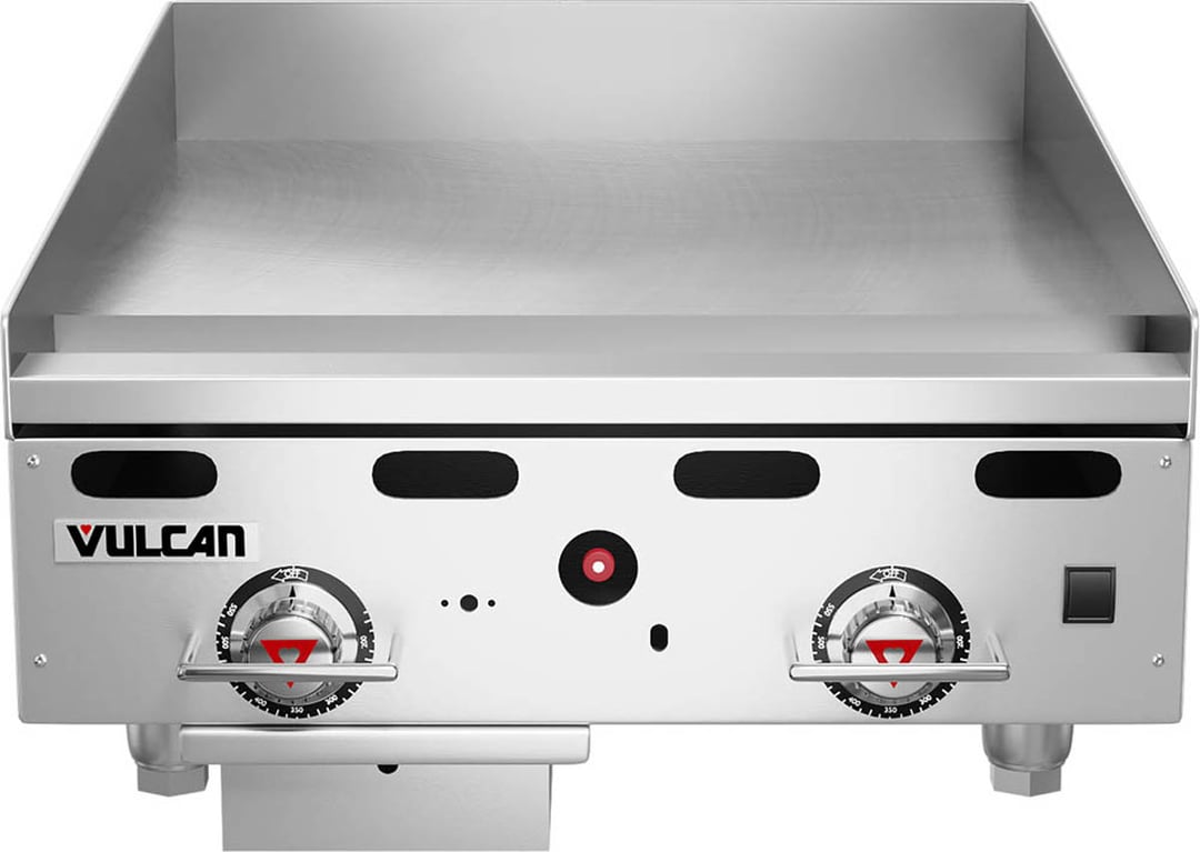 Vulcan MSA24 24" Countertop Gas Griddle, Snap-Action Thermostat, 24" Deep, 54.000 BTU