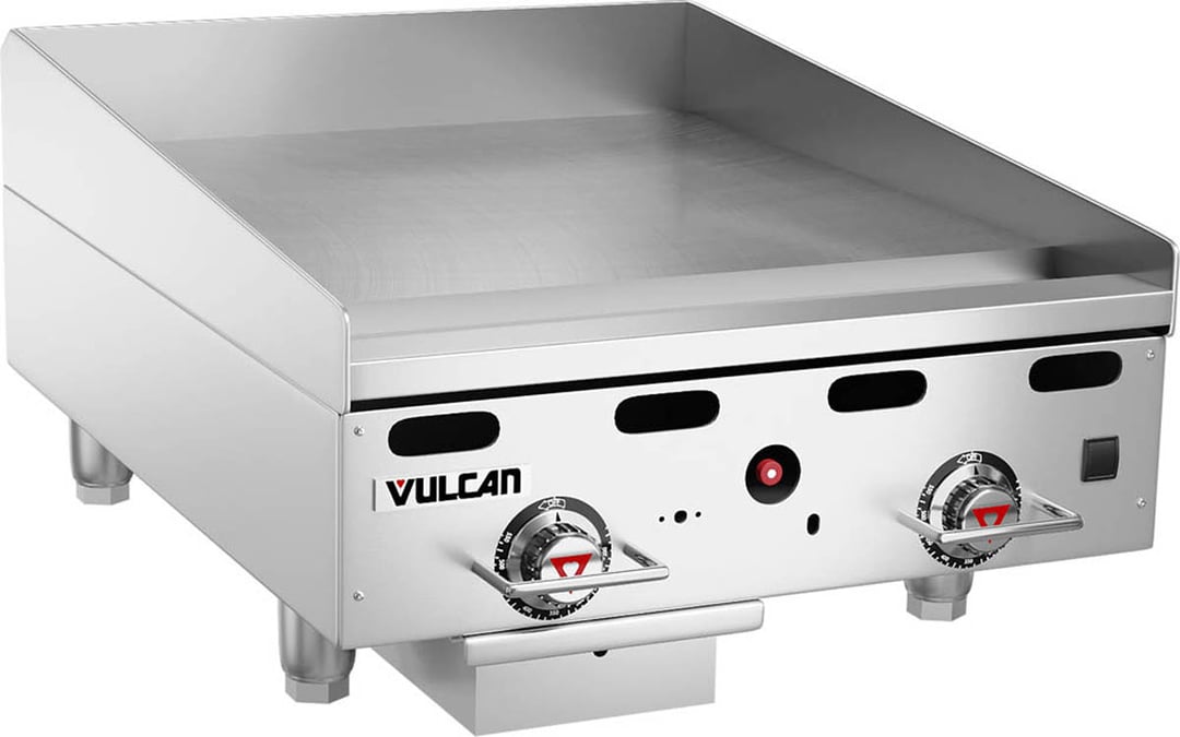 Vulcan MSA24 24" Countertop Gas Griddle, Snap-Action Thermostat, 24" Deep, 54.000 BTU