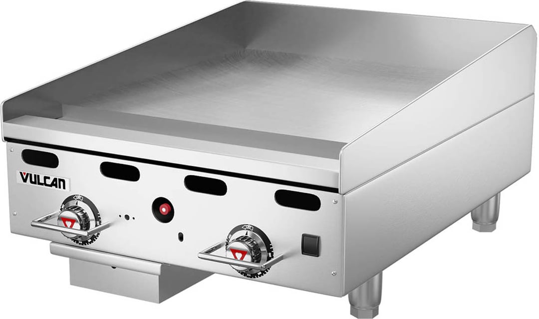 Vulcan MSA24 24" Countertop Gas Griddle, Snap-Action Thermostat, 24" Deep, 54.000 BTU