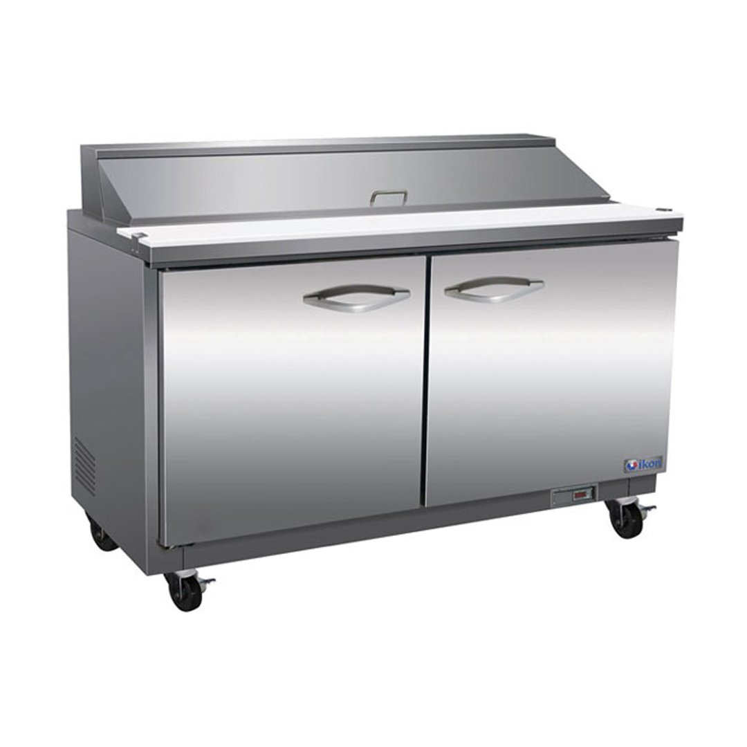 IKON ISP48-2D 48" Sandwich / Salad Prep Table w/ 2 Drawers & 1 Door, 12 Pans