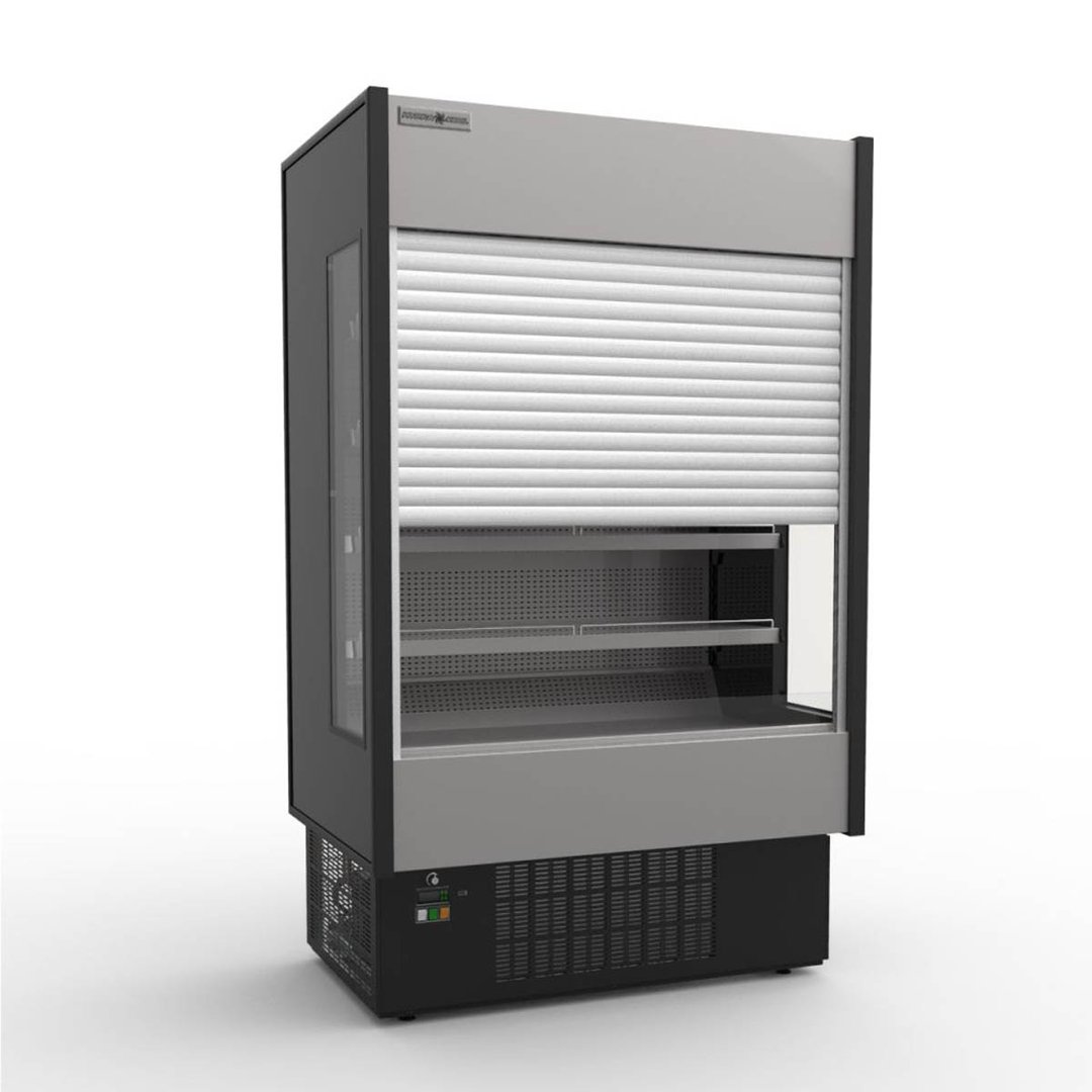 Hydra-Kool KGH-ES-50-S 50" Vertical Open Air Merchandiser w/ Electric Shutter, Self-Contained, 4 Shelves, 29.1 cu. ft.