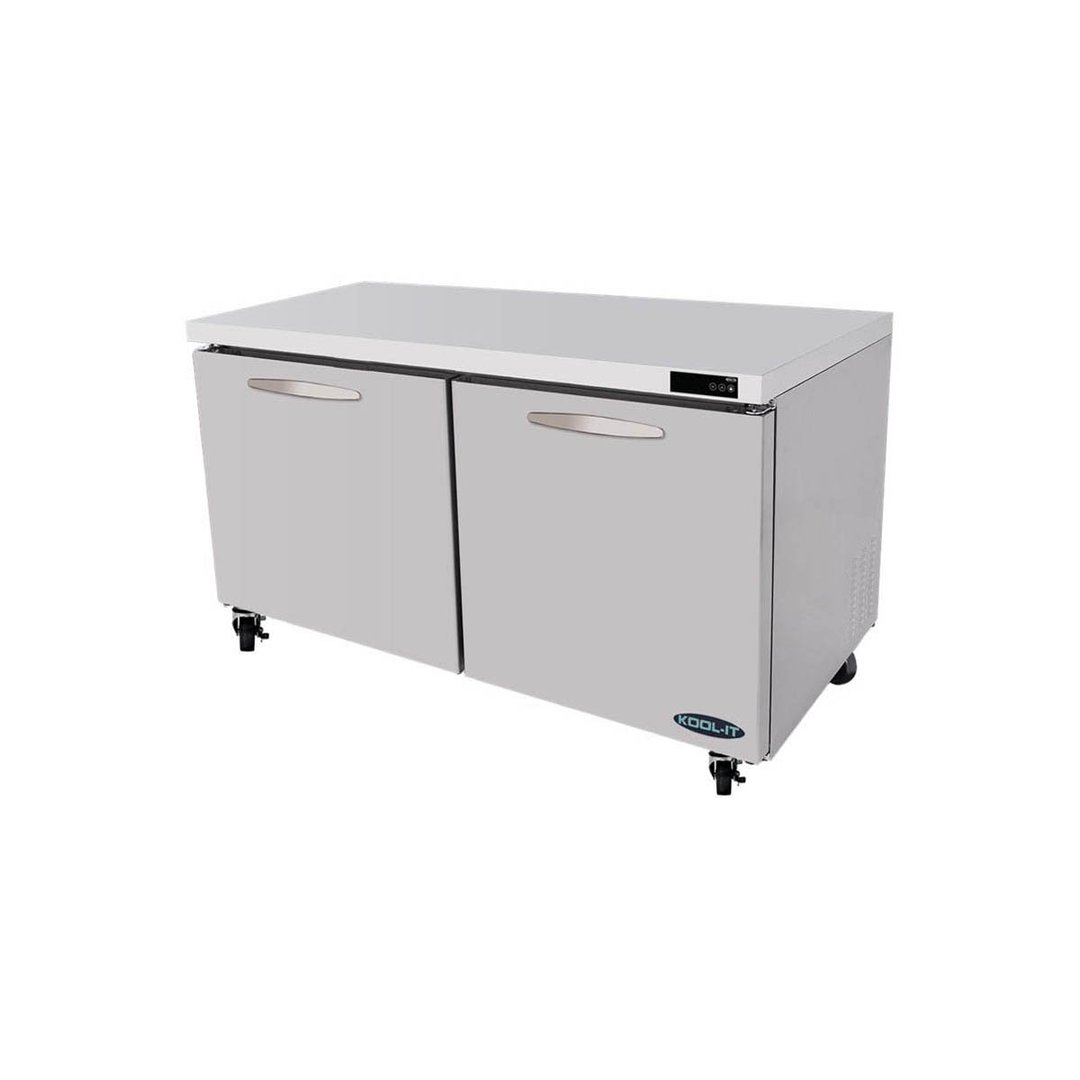 Kool-It KUCF-60-2 60" 2-Section Undercounter Freezer w/ 2 Doors, 16.7 cu. ft.