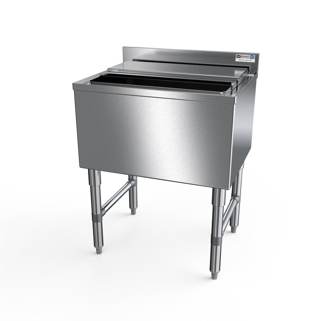 NBR Equipment IB-3618 36"W Stainless Steel Insulated Underbar Ice Bin / Cocktail Unit