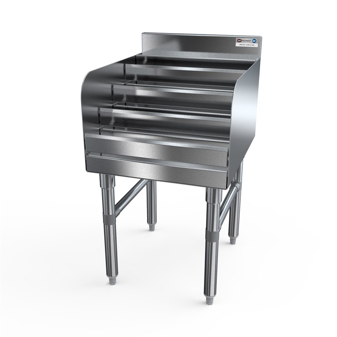 NBR Equipment LD-3618 Underbar Liquor Bottle Display Unit, 40 Bottle Capacity