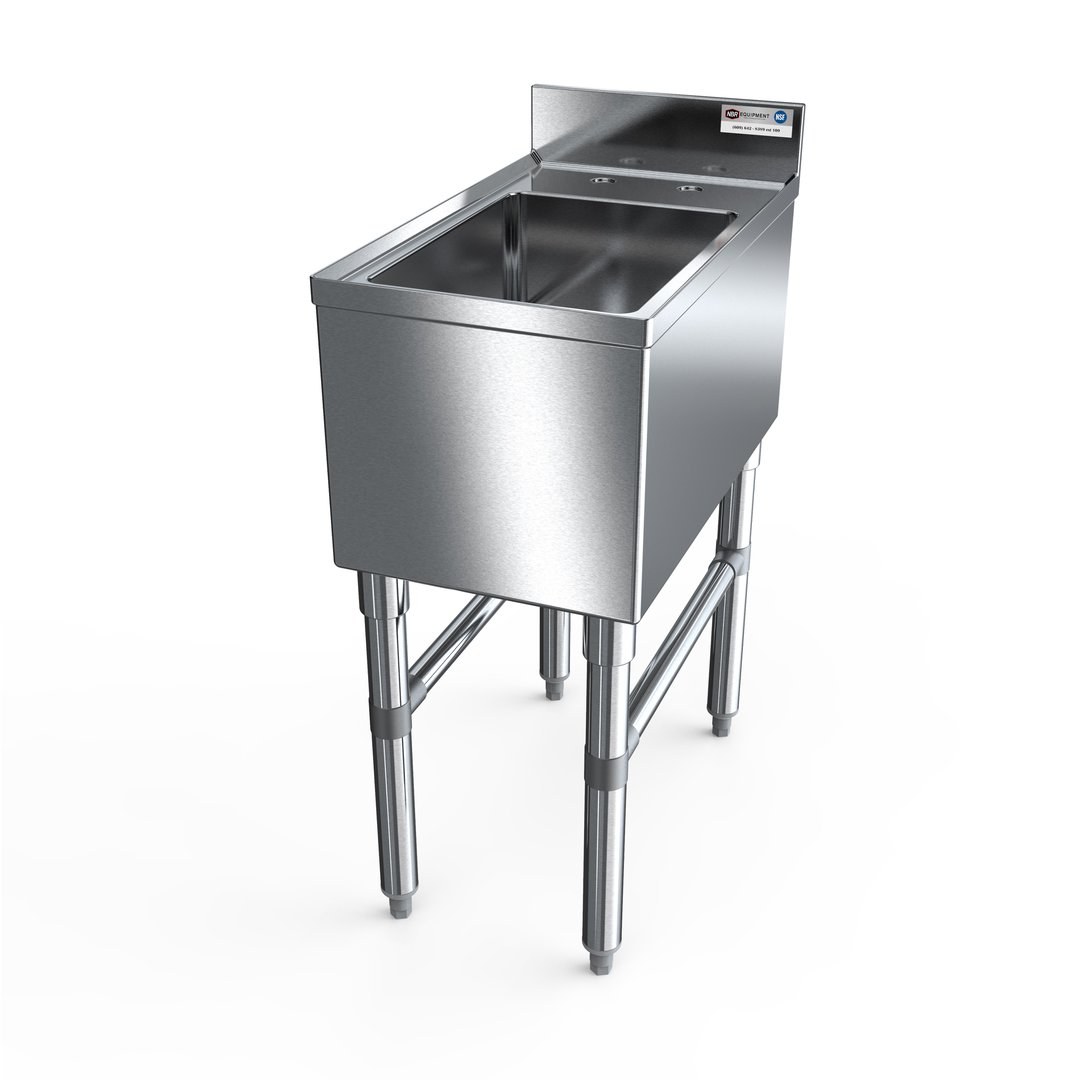 NBR Equipment UD-1-1014-1221V Slim-Line Underbar Dump Sink