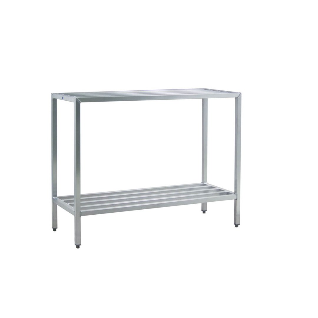 New Age 1027 NSF 2-Shelf All Welded Heavy-Duty Aluminum Shelving Unit - 60" x 24" x 48"