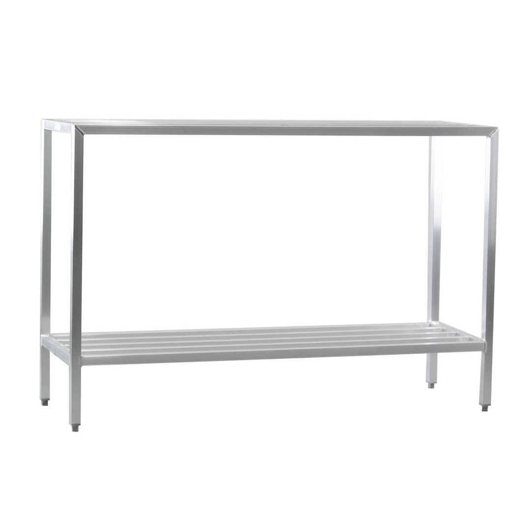 New Age 1028 NSF 2-Shelf All Welded Heavy-Duty Aluminum Shelving Unit - 72" x 24" x 48"
