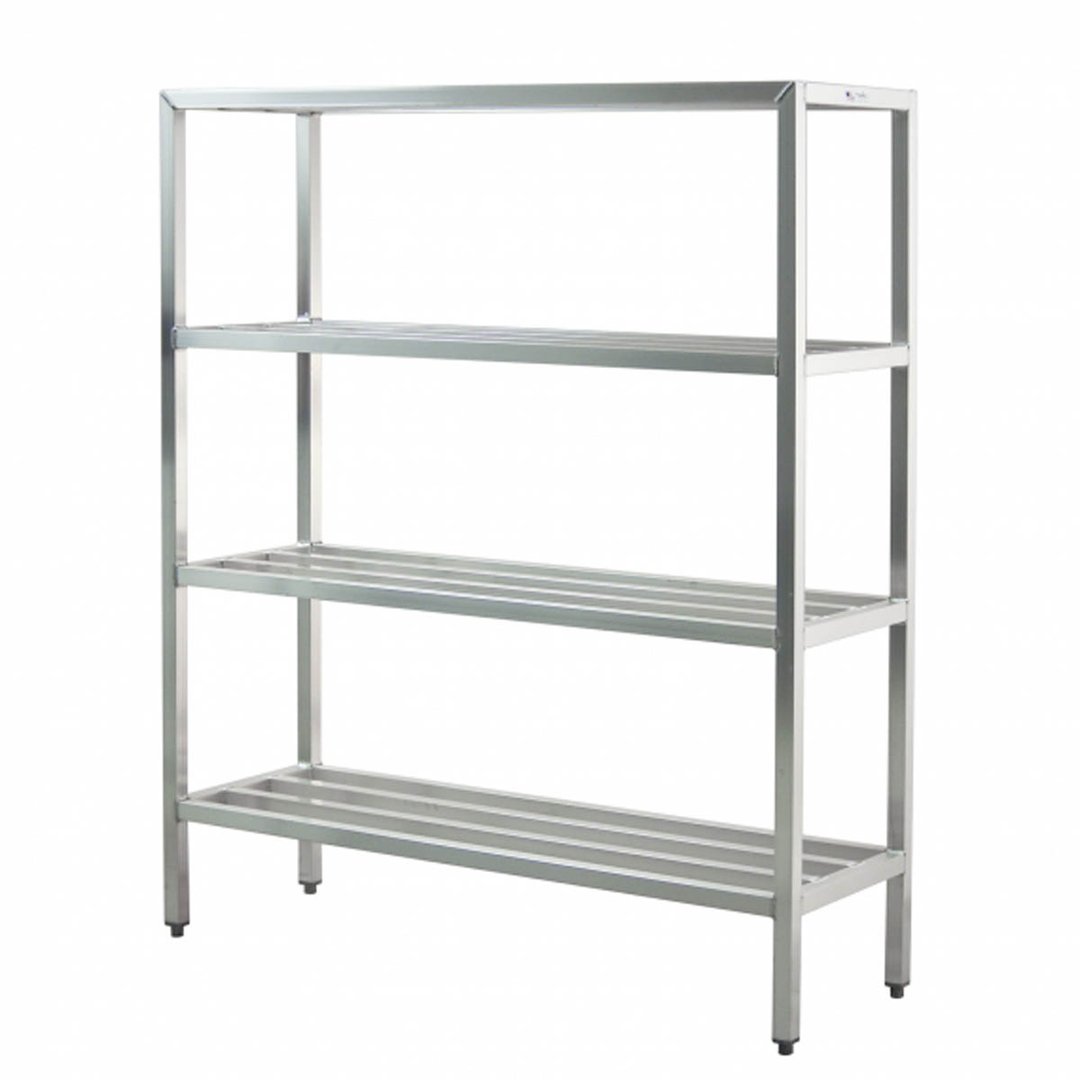 New Age 1062 NSF 4-Shelf All Welded Heavy-Duty Aluminum Shelving Unit - 48" x 20" x 72"