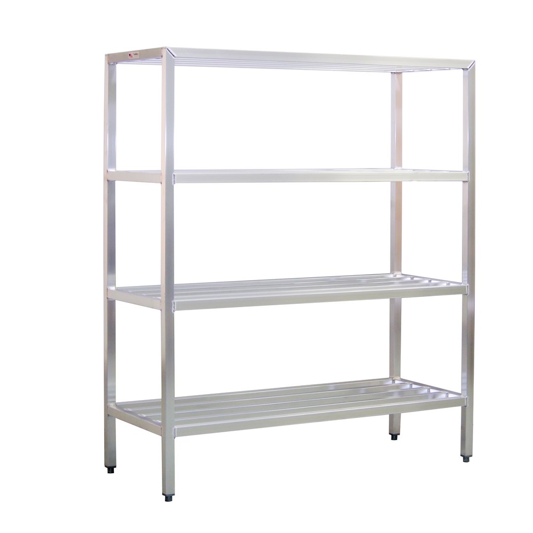 New Age 1067 NSF 4-Shelf All Welded Heavy-Duty Aluminum Shelving Unit - 60" x 24" x 72"