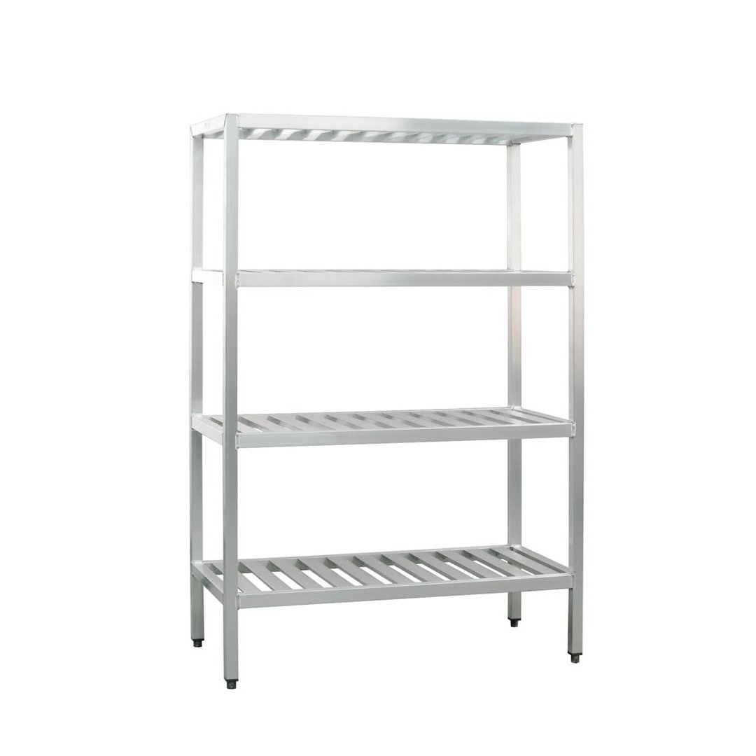 New Age 1067TB NSF 4-Shelf All Welded Aluminum T-Bar Shelving Unit - 60" x 24" x 72"
