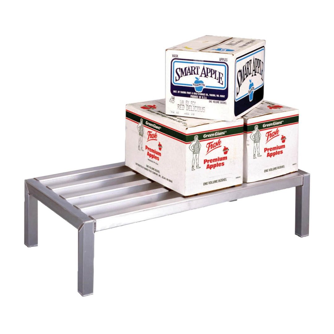 New Age 4010 Lifetime Series 60" x 24" x 12" Stationary Dunnage Rack with 4000 lb. Capacity, Aluminum 