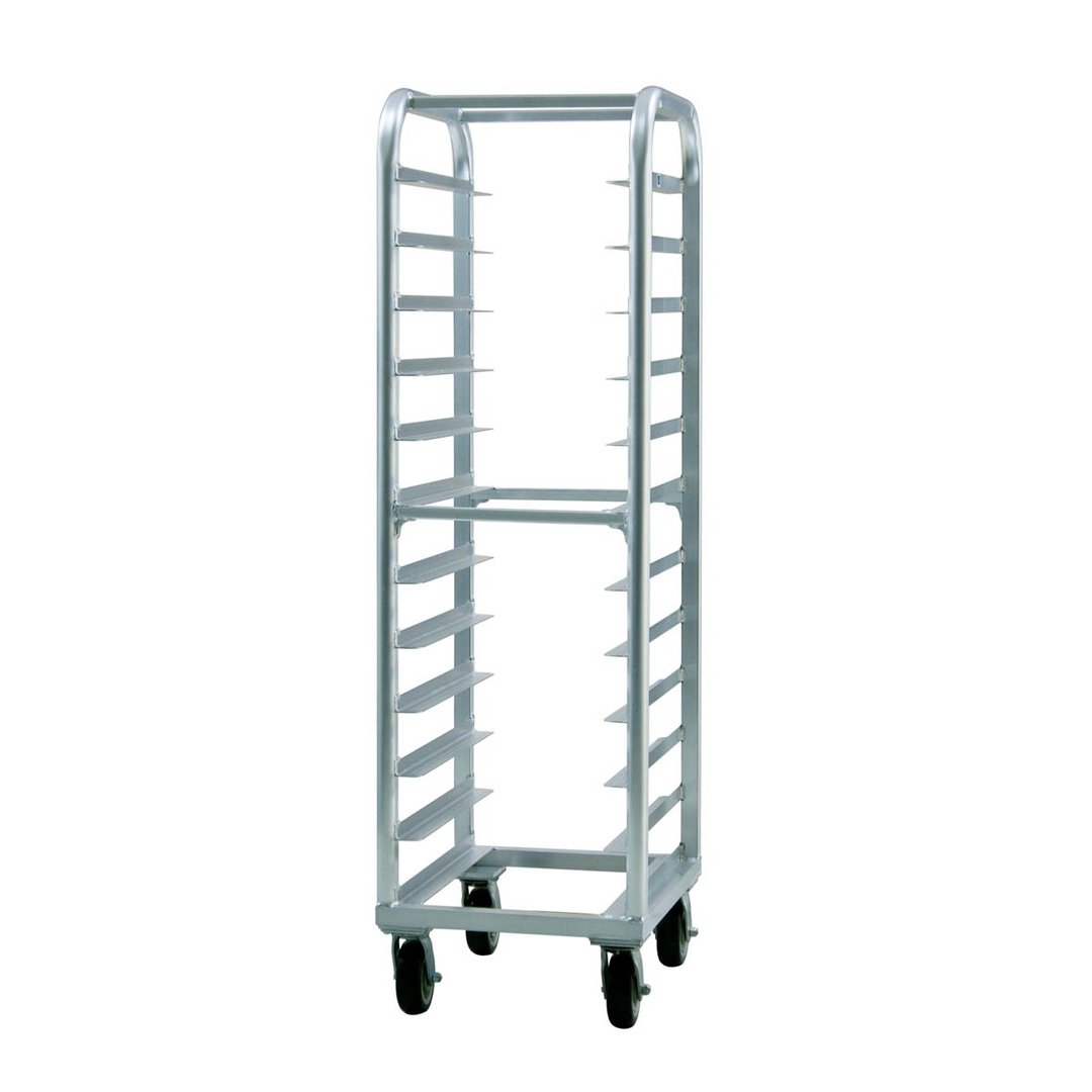 New Age 4333 Lifetime Series 12 Pan Mobile End Load Aluminum Bun / Sheet Pan Rack
