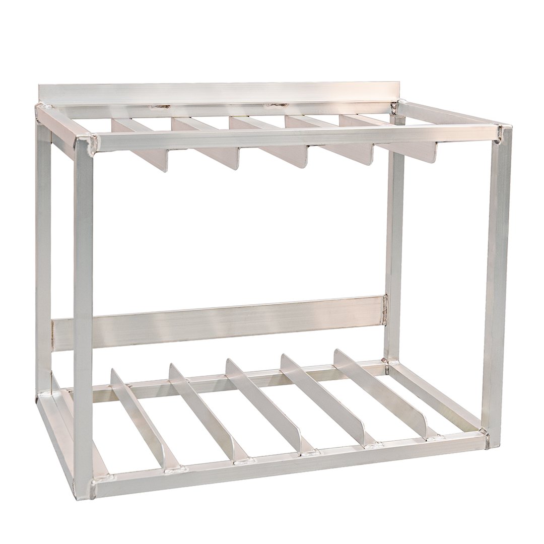 New Age 53082 Aluminum Wall Mounted Dish Rack Holder - 29"W x 18"D
