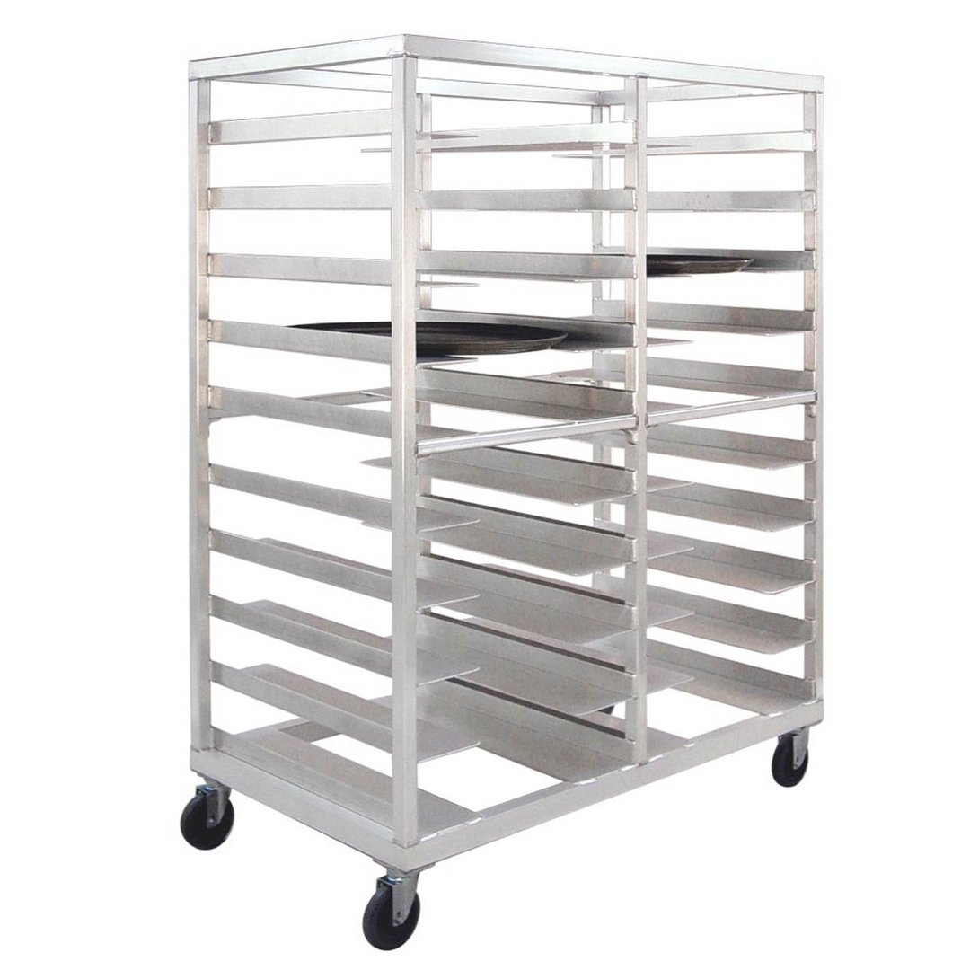 New Age 97690 20 Pan Aluminum Universal  Bun / Sheet Pan Rack w/ 6" Bottom Load Slides
