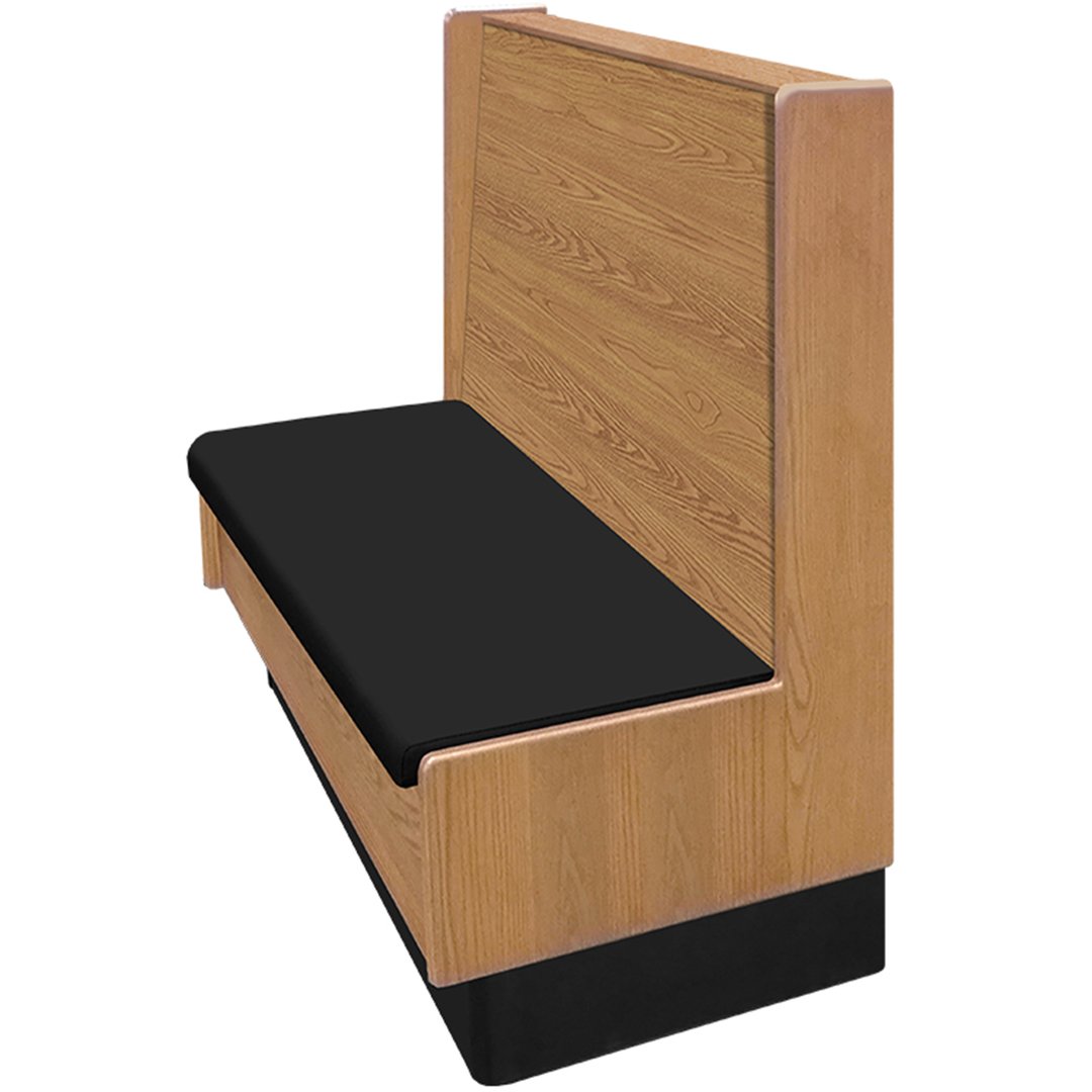 Oak Street ARST-7242-SGL-VSWB 72"L Single Plain Back Booth, Wood Back, 42" Height