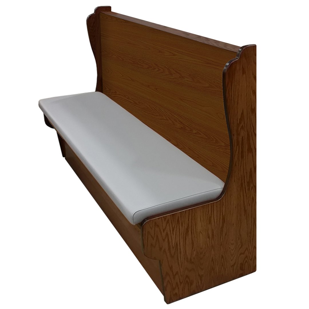 Oak Street DRN-6042-SGL-VSWB 60"L Single Plain Back Booth, Wood Back , 42" Height