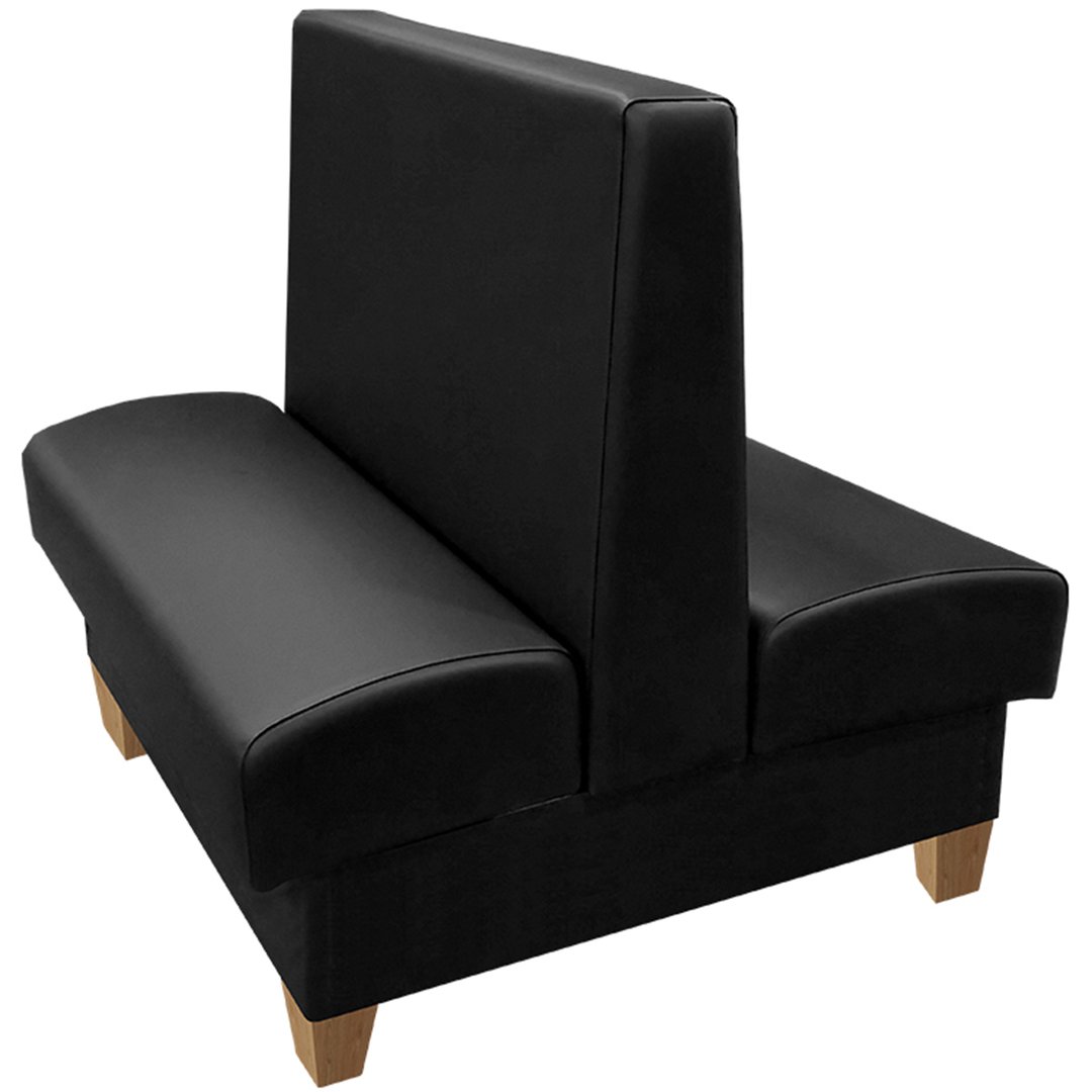 Oak Street HMT-4442-DBL 44"L Double Plain Back Booth, Fully Upholstered, 42" Height