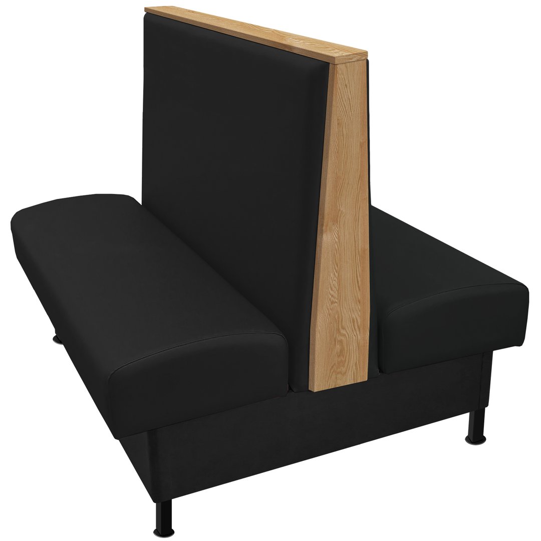Oak Street MAR-4842-DBL 48"L Double Plain Back Booth, Upholstered Back, 42" Height