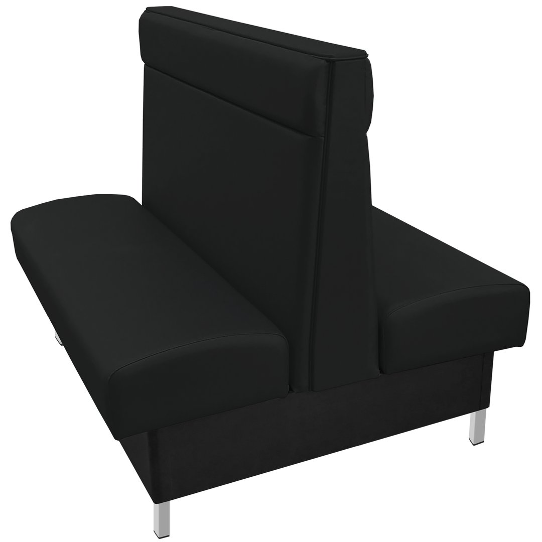 Oak Street MRGO-4842-DBL 48"L Double Plain Back Booth, Fully Upholstered with Headroll, 42" Height