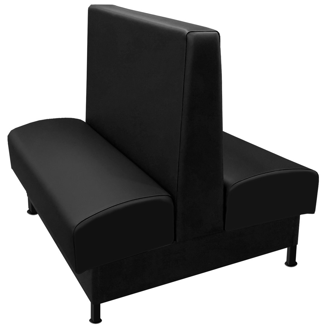 Oak Street ONS-4842-DBL 48"L Double Plain Back Booth, Fully Upholstered, 42" Height