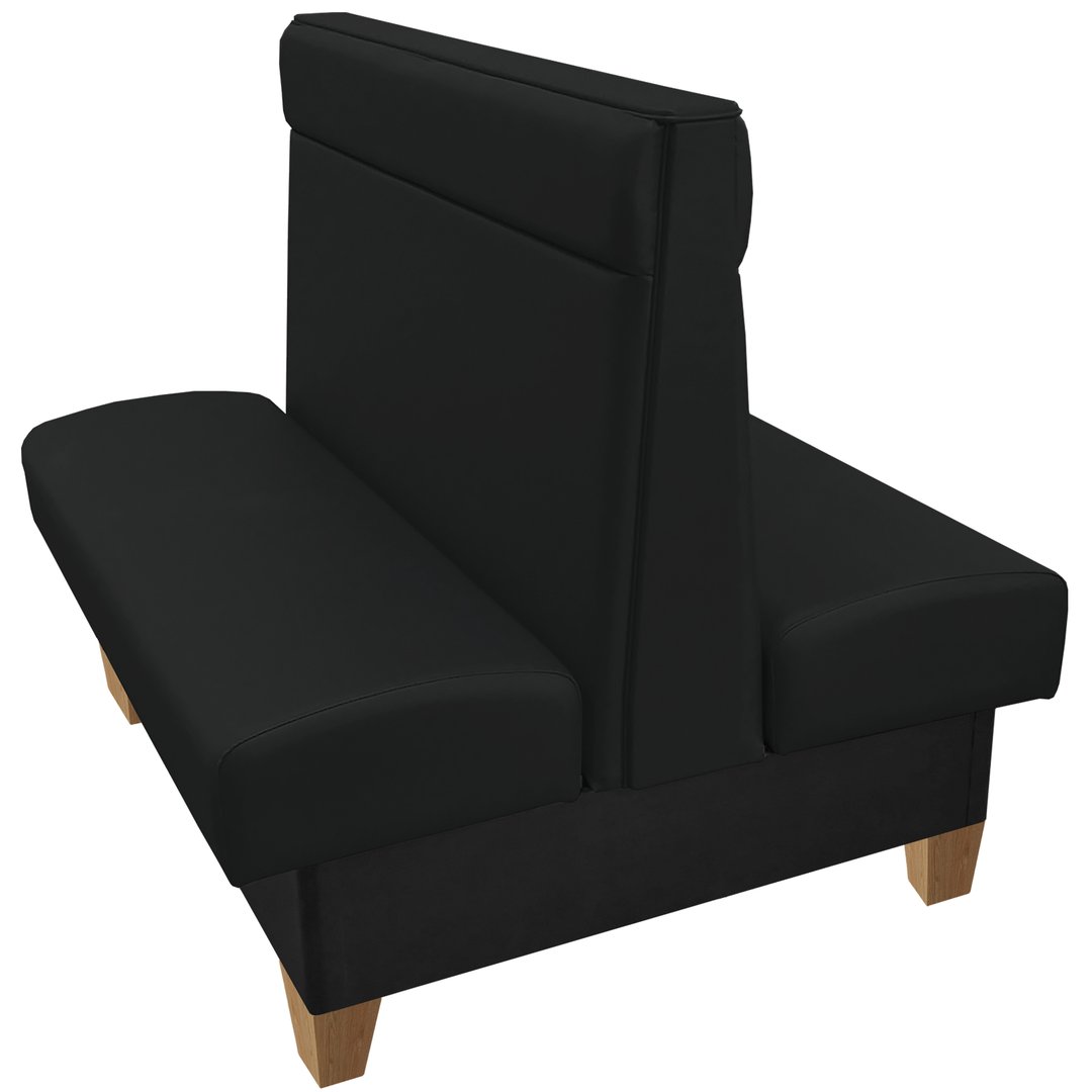 Oak Street REM-4842-DBL 48"L Double Plain Back Booth, Upholstered Back with Headroll, 42" Height