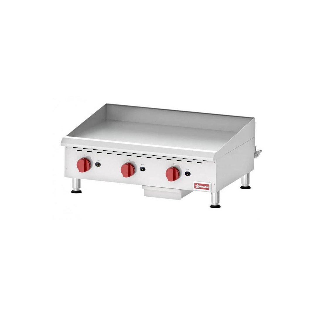 Omcan USA 43731 36" Countertop Manual Gas Griddle, 3/4" Steel Plate, 90.000 BTU